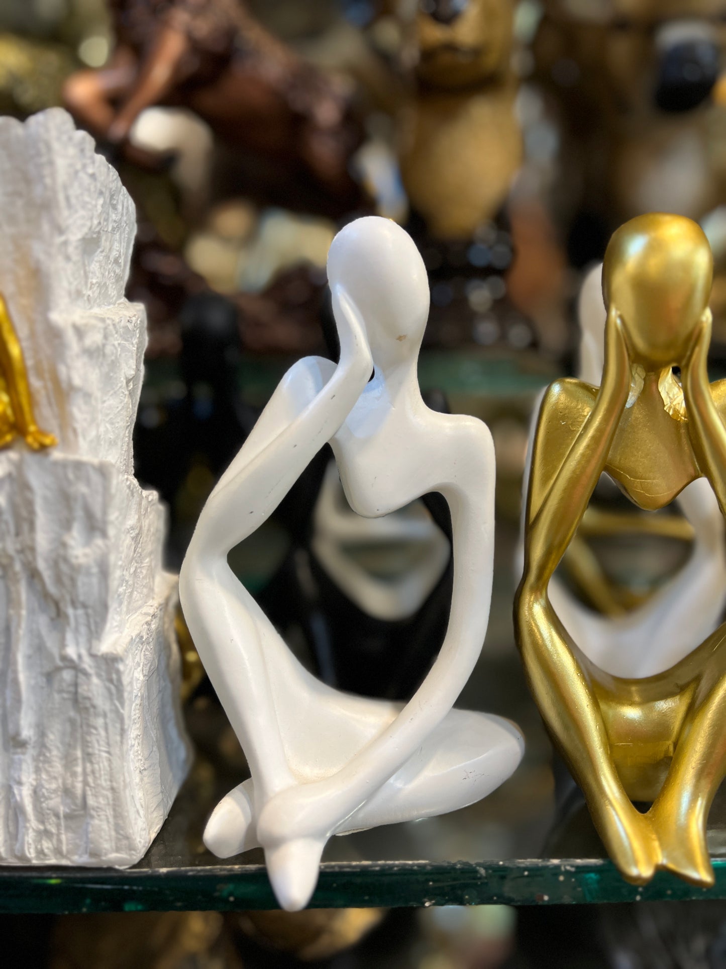 Abstract Human Figurine Sculptures | Modern Art Resin Decor for Home & Office