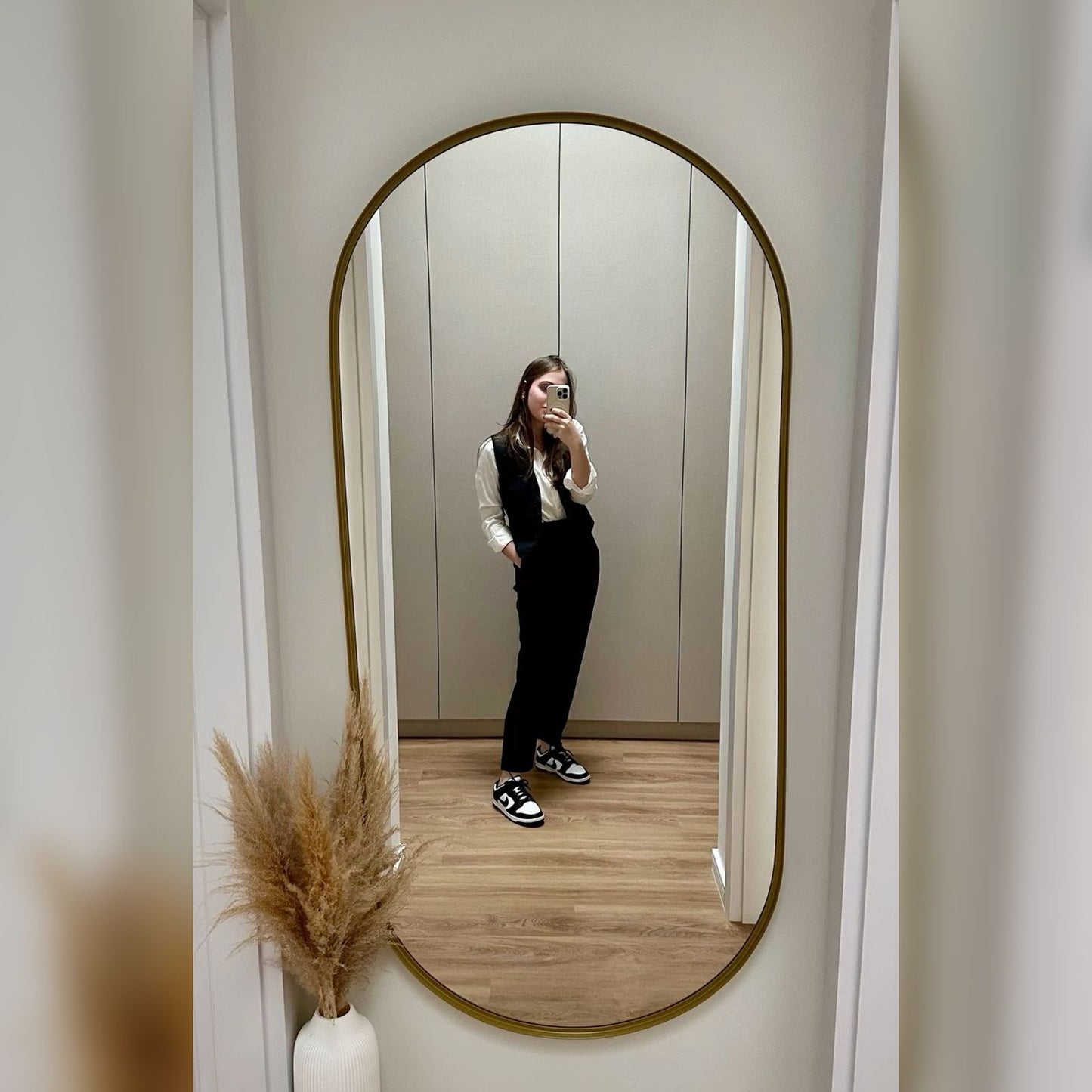Capsule Shaped Wall Mirror – Modern Decorative Mirror for Bedroom, Living Room & Hallway