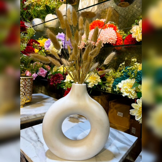 12 Inch Chalk Donut Vase with Premium Filling