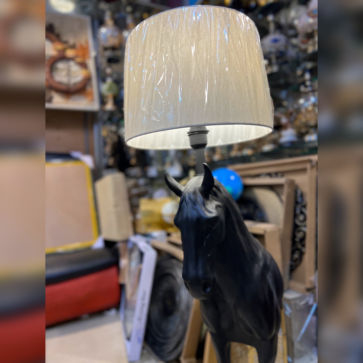 Premium Horse Body Lamp with Shade | 3.5 ft Tall Decorative Floor Lamp