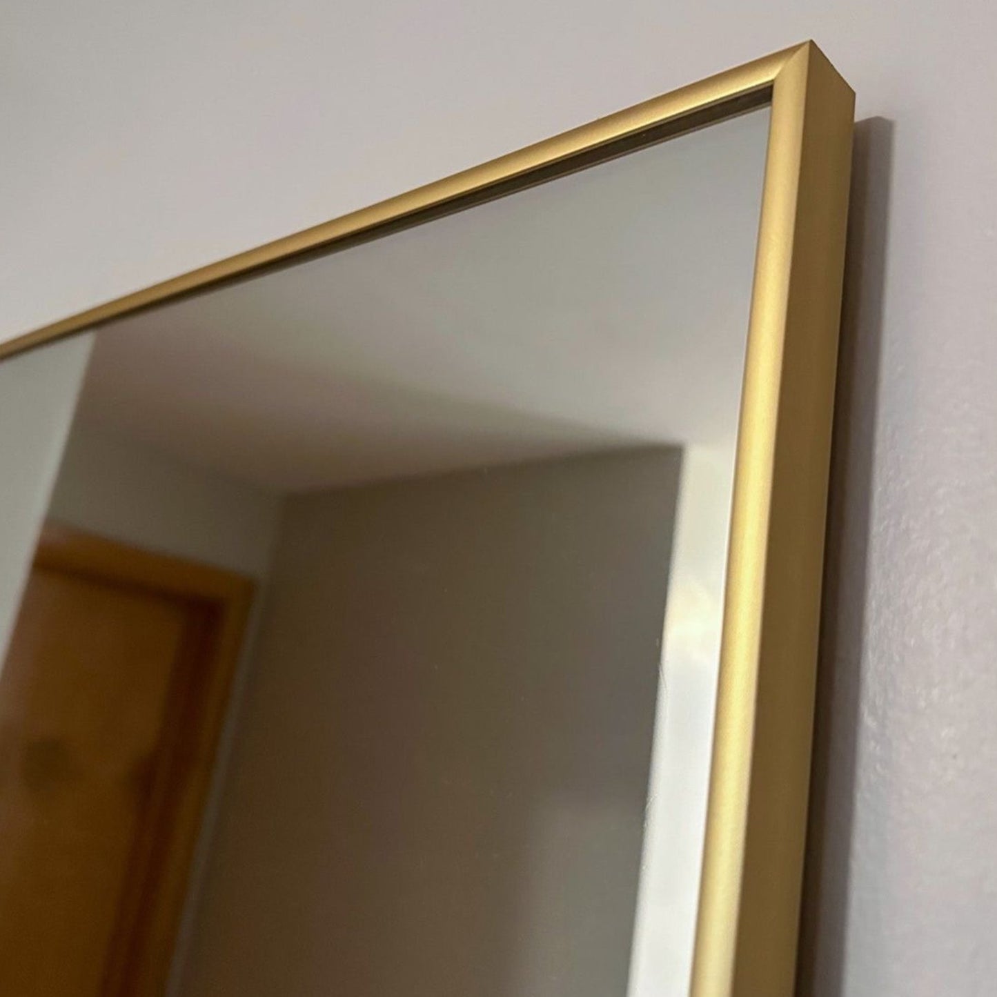Rectangular Full Length Mirror with Iron Frame | Black & White | Wall Mount + Stand