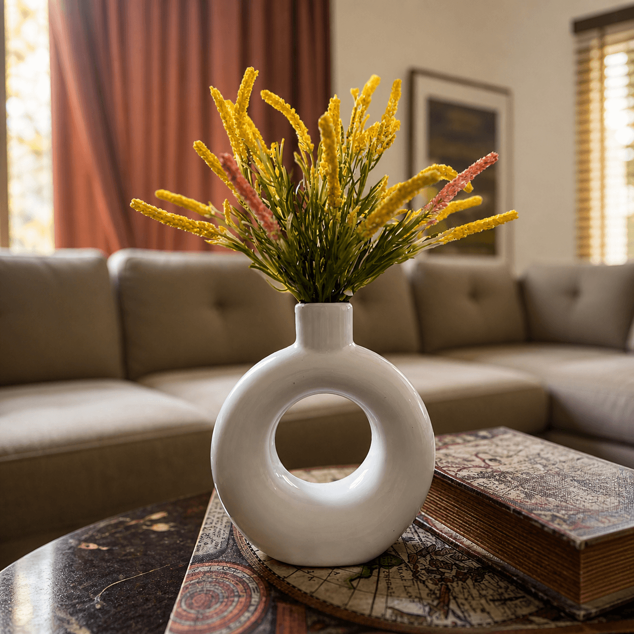 Luma Ceramic Vase with Lavender Filling