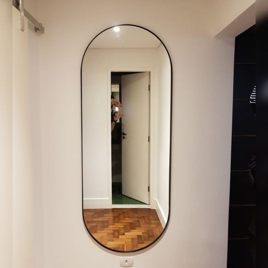 Capsule Shaped Wall Mirror – Modern Decorative Mirror for Bedroom, Living Room & Hallway