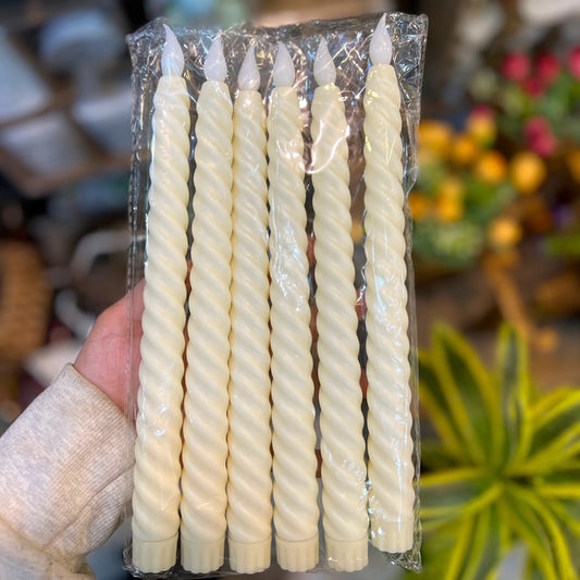 12 Inch Long LED Twist Candles  Battery Operated Flameless Candles