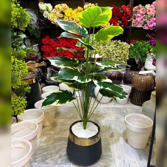 4.5 ft Artificial Money Plant with PVC Plastic Leaves in GRP Non-Breakable Planter