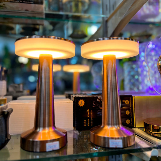 Modern Touch Sensor LED Table Lamp | Dimmable Rechargeable Bedside Lamp for Home Decor