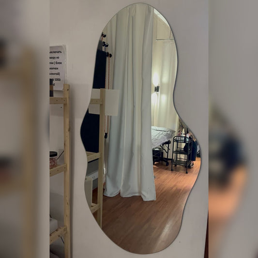 Blob Mirror – 4 x 2 ft Irregular Shaped Wall Mirror for Modern Home Decor